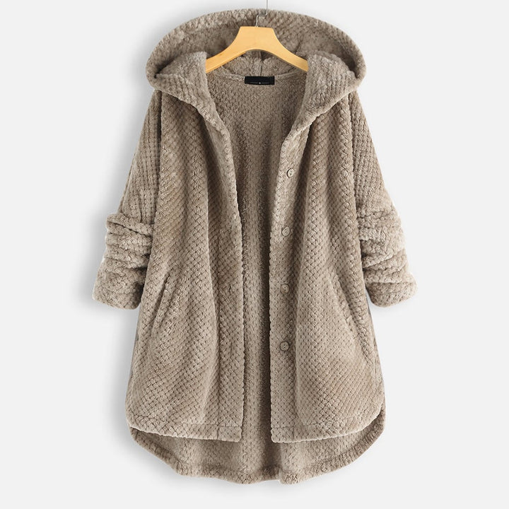 Izzy - Mid-Length Fleece Jacket with Reversible Hood