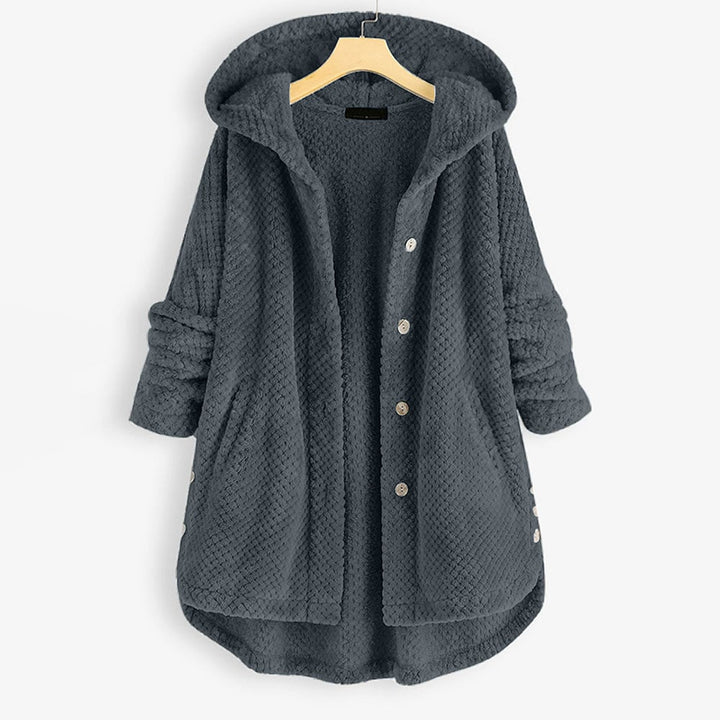 Izzy - Mid-Length Fleece Jacket with Reversible Hood
