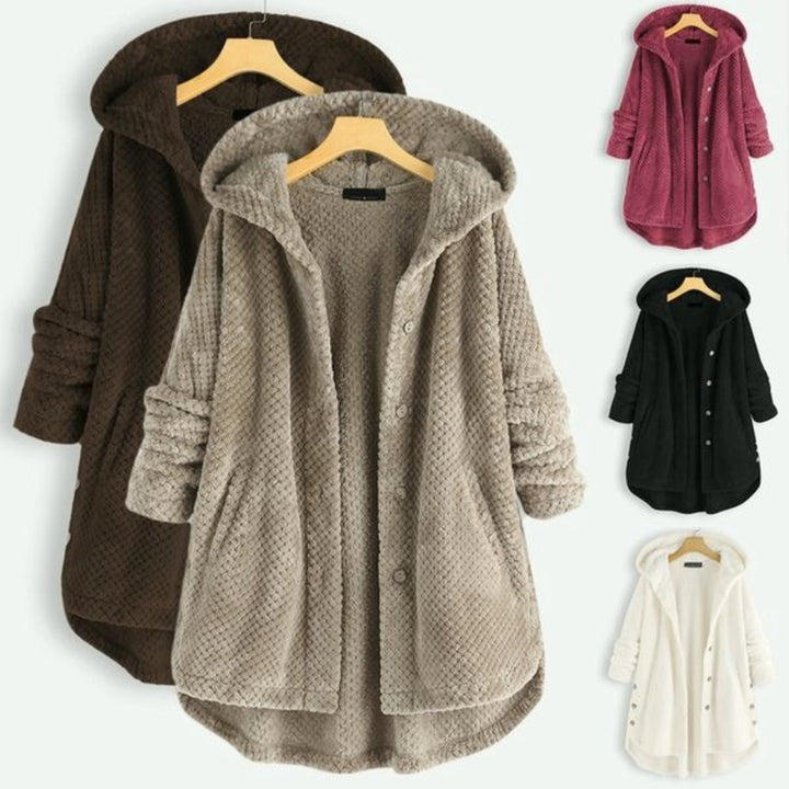 Izzy - Mid-Length Fleece Jacket with Reversible Hood