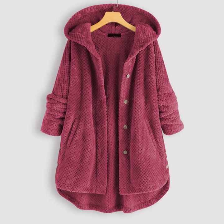 Izzy - Mid-Length Fleece Jacket with Reversible Hood
