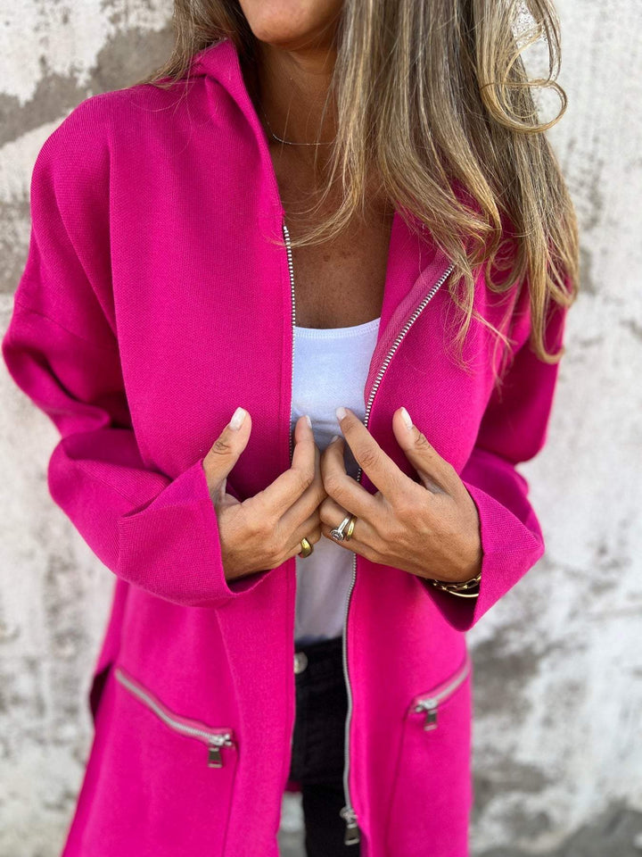 Olivia - Long Hooded Cardigan