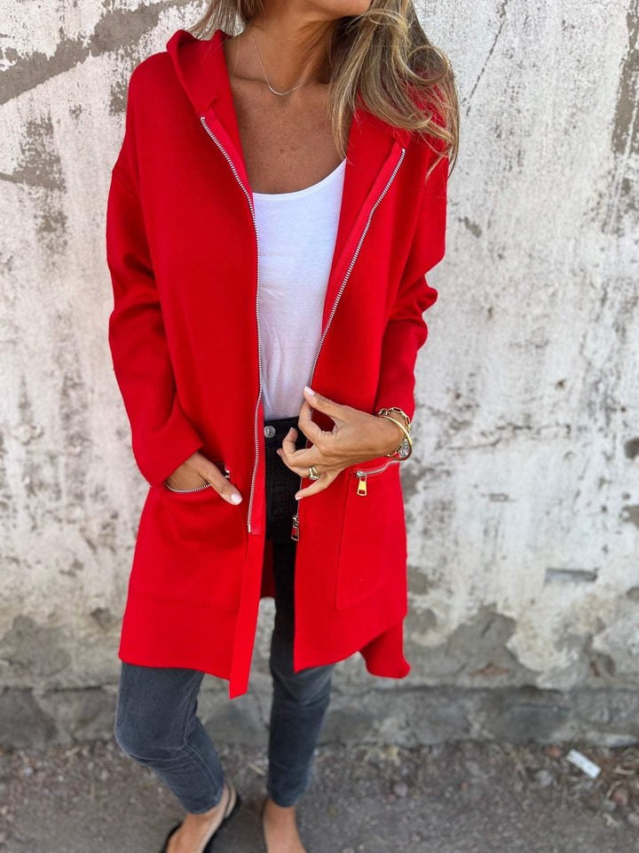 Olivia - Long Hooded Cardigan