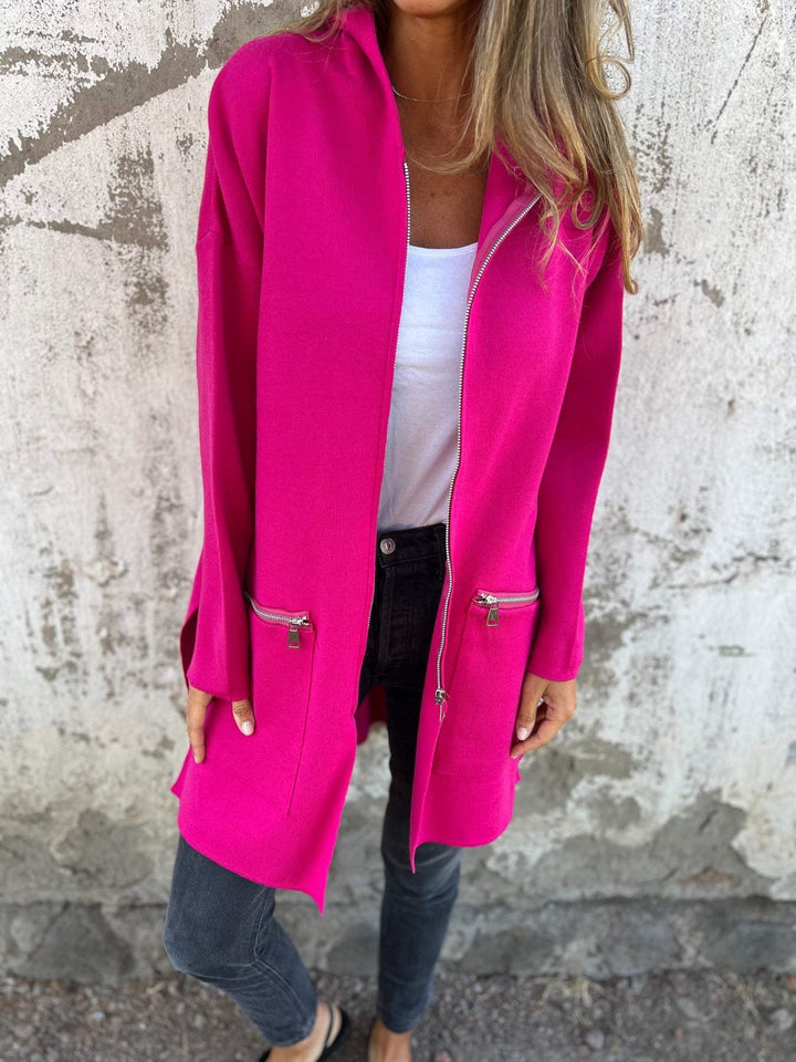 Olivia - Long Hooded Cardigan