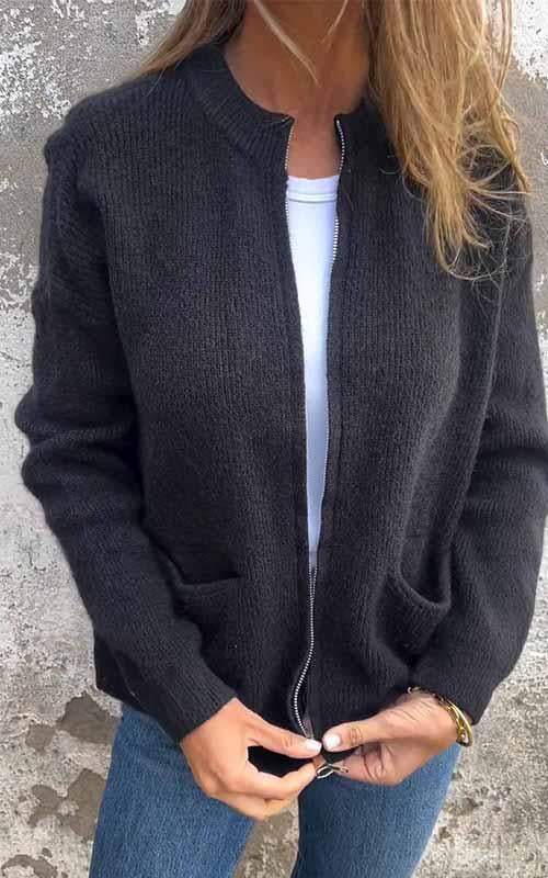Aurora - Cotton Zip Cardigan