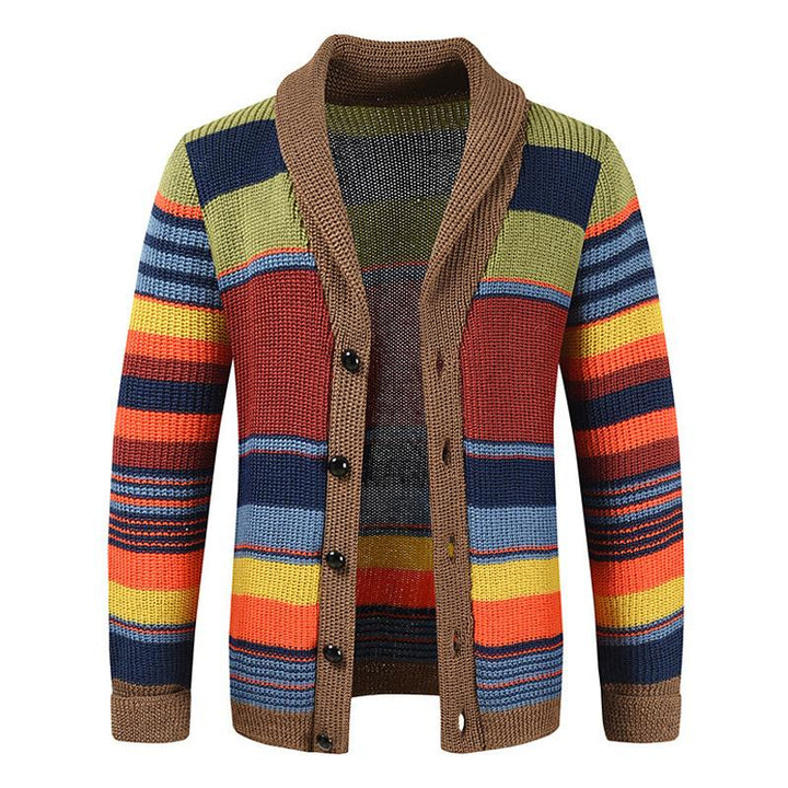 Marcus - Men's Waistcoat in Colour Block Design with Notched Lapel