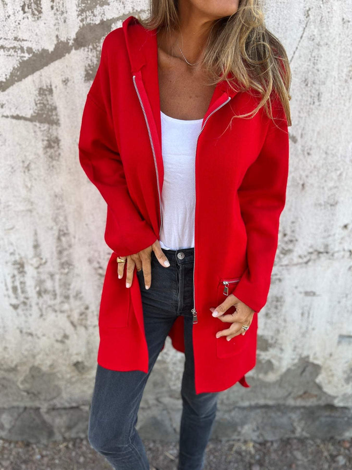Olivia - Long Hooded Cardigan