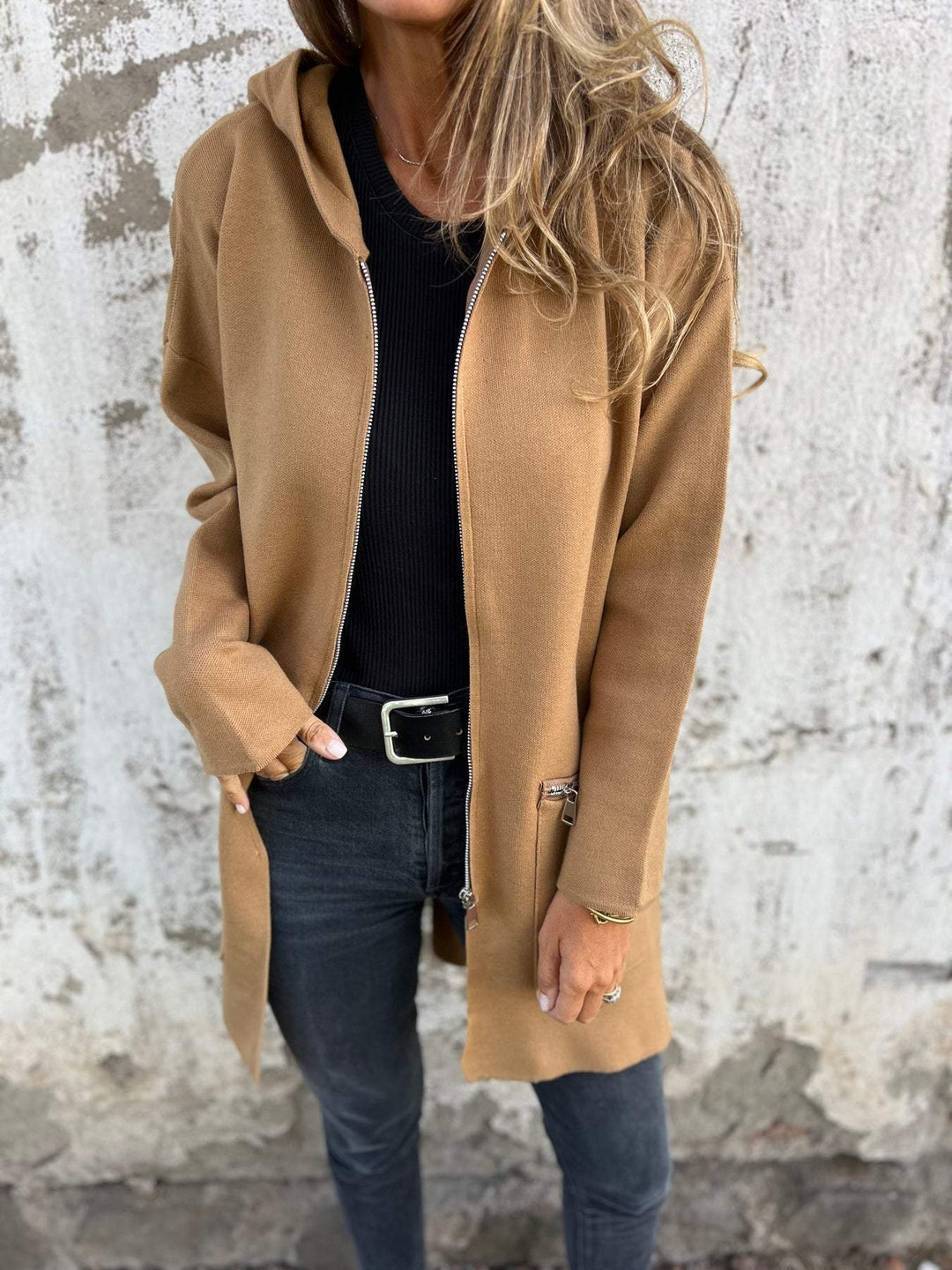 Olivia - Long Hooded Cardigan