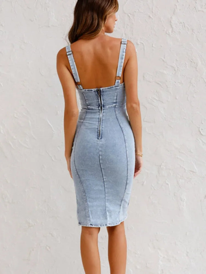 Mirabella™ - Denim Dress with Adjustable Straps