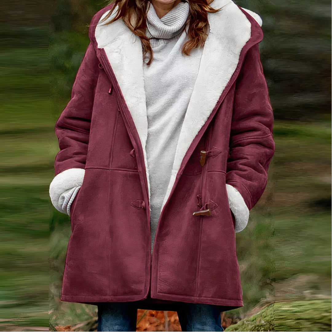 Renza - Long Sleeve Velvet Coat
