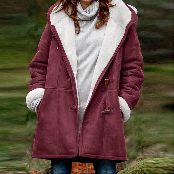 Renza - Long Sleeve Velvet Coat