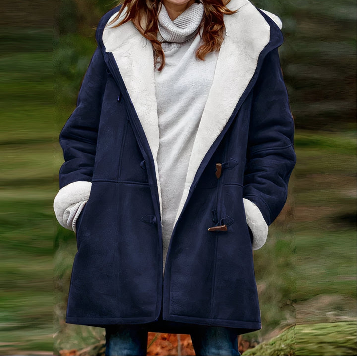 Renza - Long Sleeve Velvet Coat