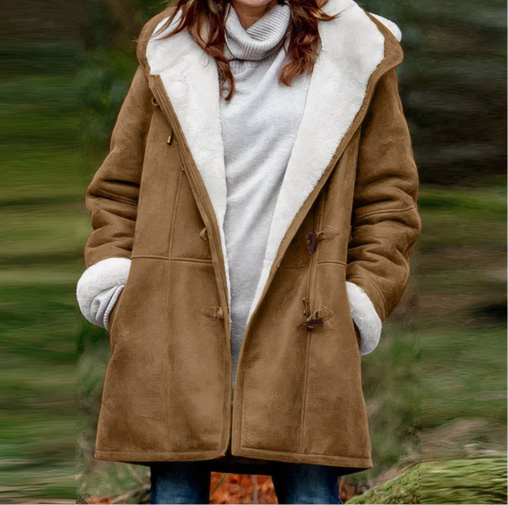 Renza - Long Sleeve Velvet Coat