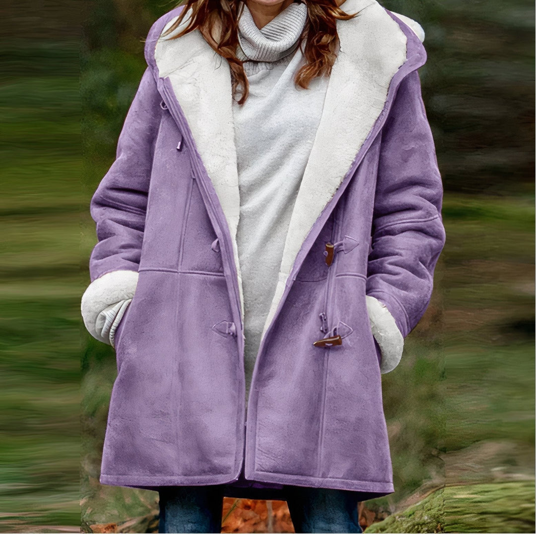 Renza - Long Sleeve Velvet Coat