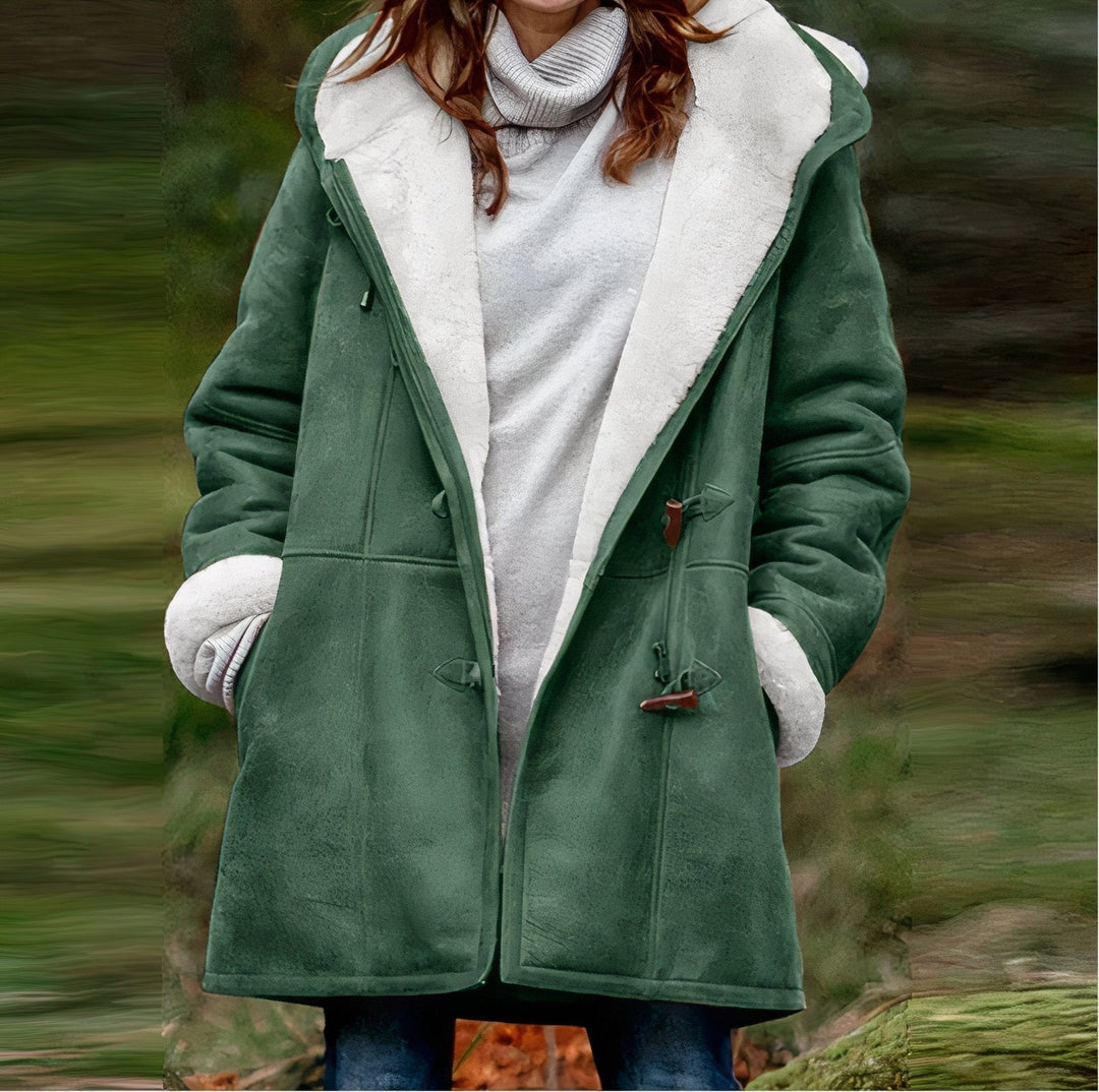 Renza - Long Sleeve Velvet Coat
