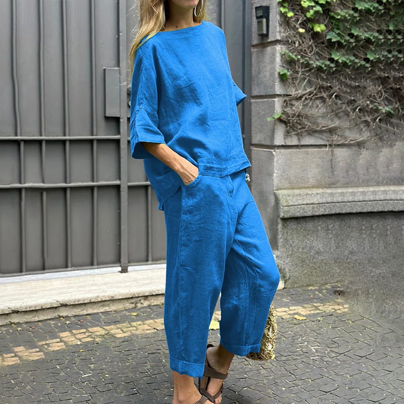 Rebecca™ – Casual Cotton-Linen Two-Piece Set