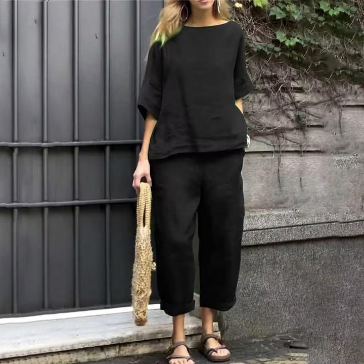 Rebecca™ – Casual Cotton-Linen Two-Piece Set