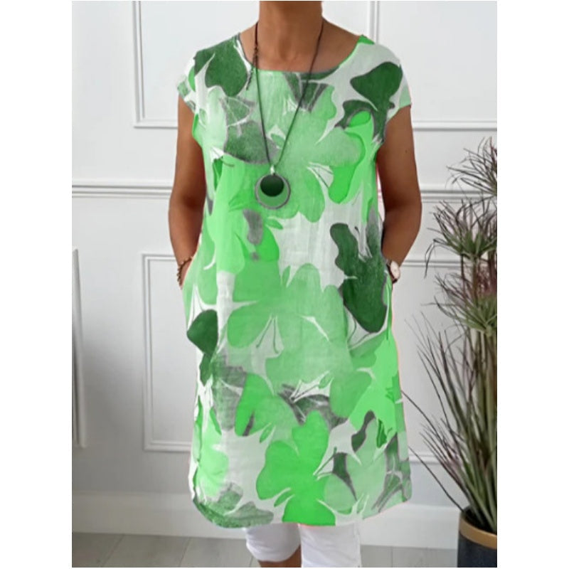 Elsie -  Comfortable dress with butterfly print