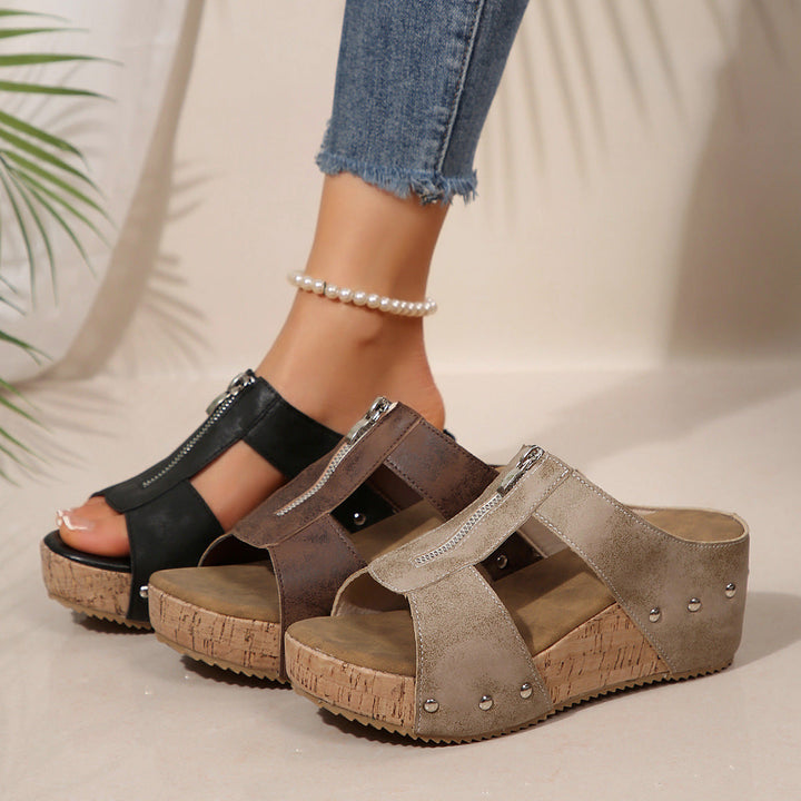 Ofelia™ – Orthopaedic Wedge Sandals with Open Toe