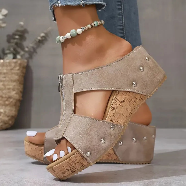 Ofelia™ – Orthopaedic Wedge Sandals with Open Toe