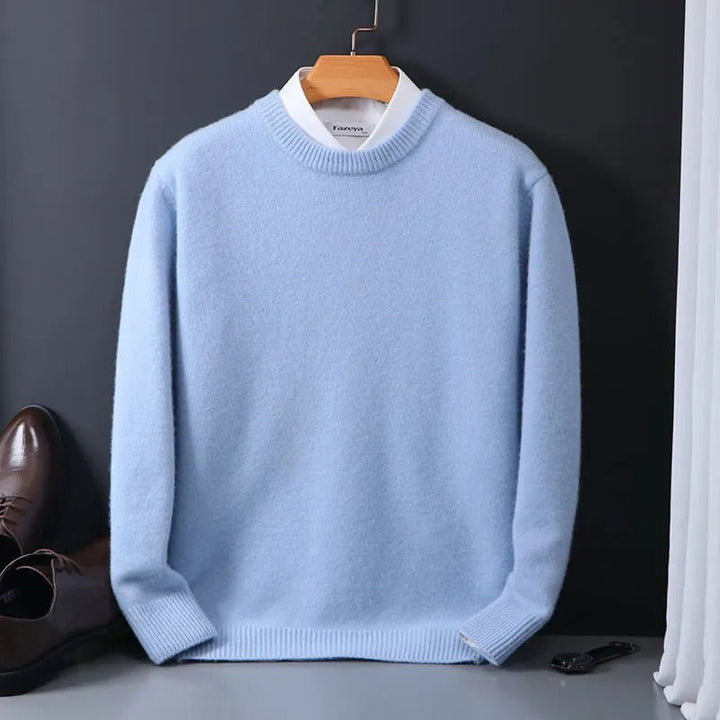 RYAN | WARM MOHAIR PULLOVER - BLUE